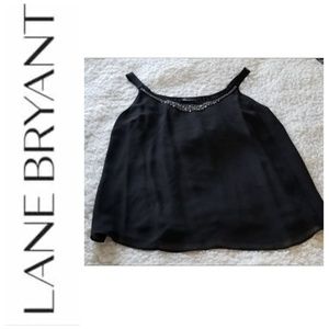 Lane Bryant, Size 26, Black, Jeweled Swing Tank